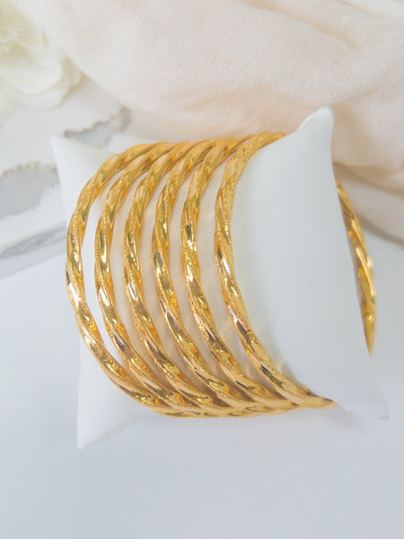 21k Gold Bangles Set – Cleopatra Jewelers1