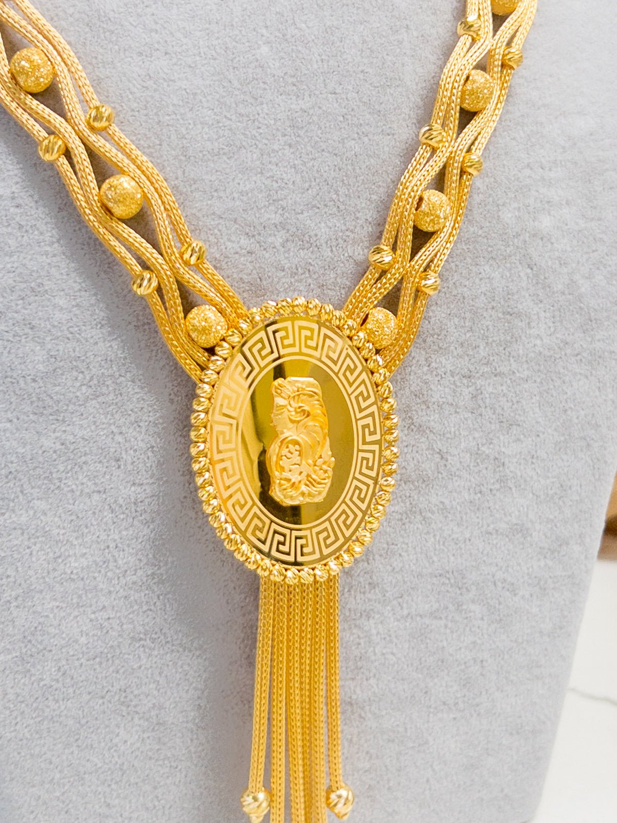 21k Gold Klada Necklace - Cleopatra Jewelers