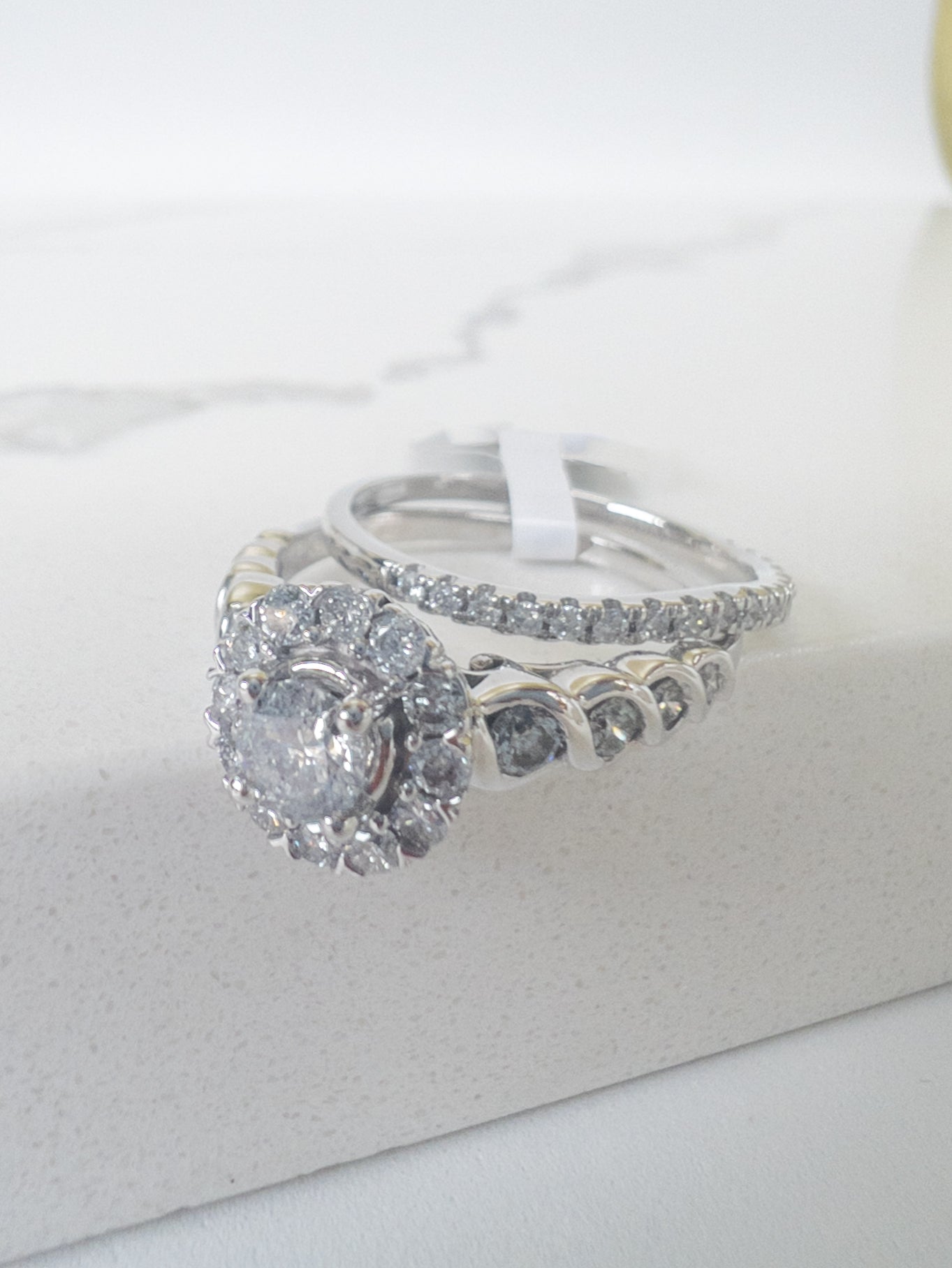 14k White Gold Diamonds Engagement Rings 1.0ct