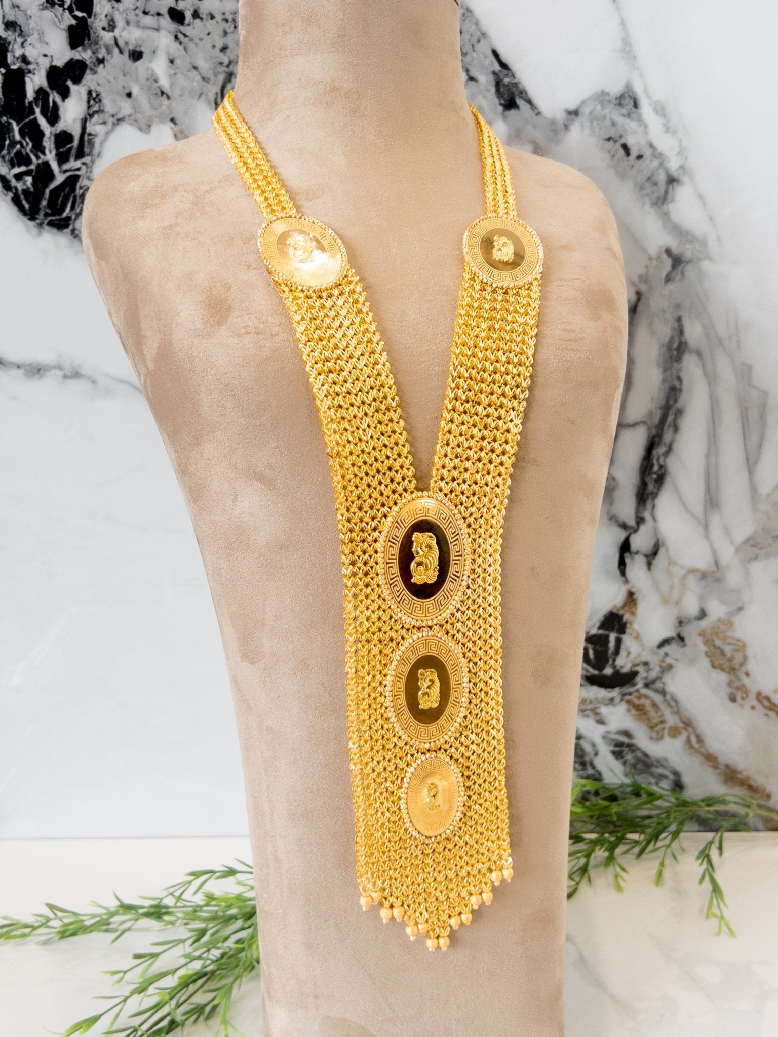 21k Gold Klada Necklace - Cleopatra Jewelers