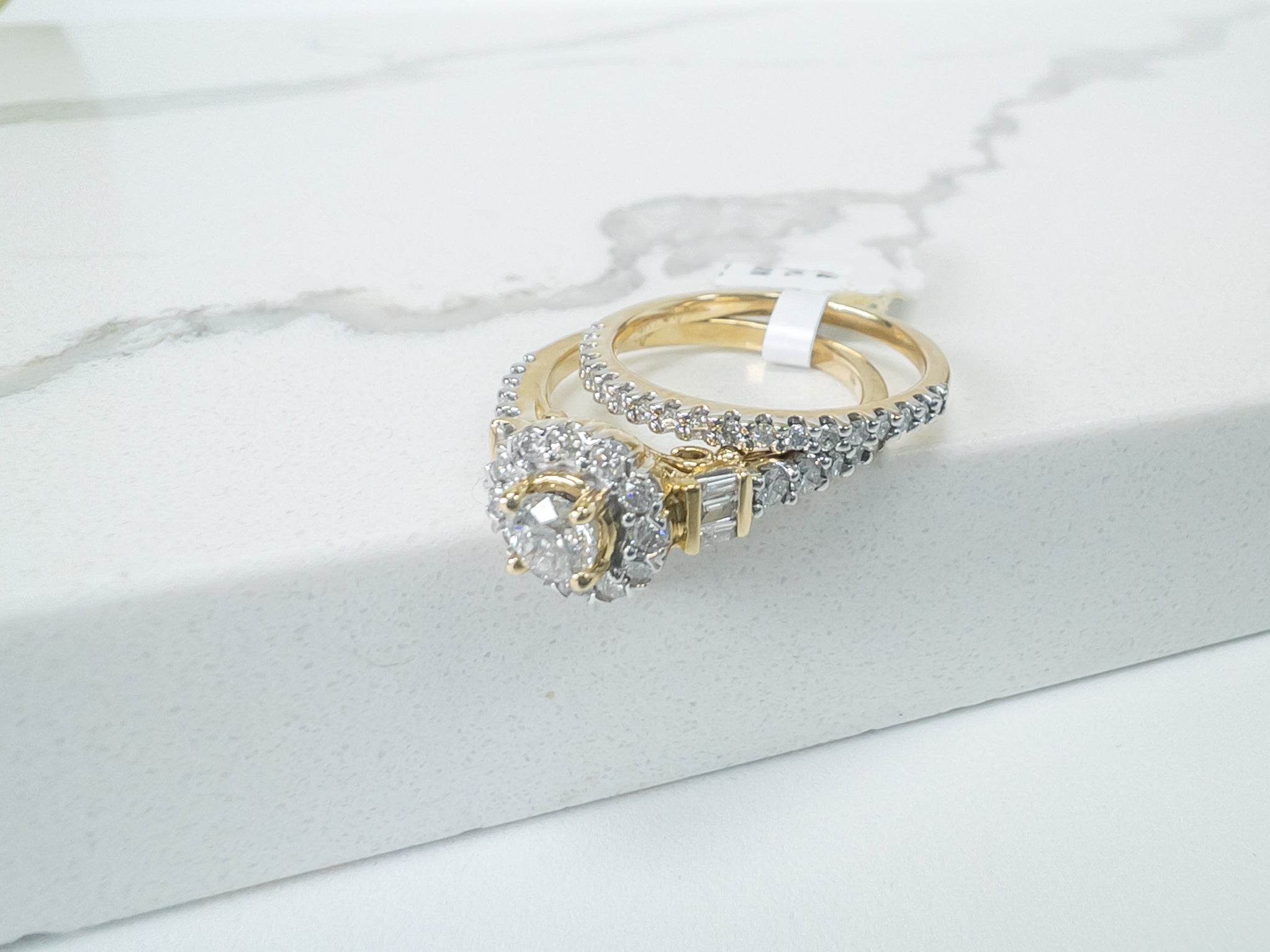 14k Yellow Gold Diamonds Engagement Rings 1.0ct - Cleopatra Jewelers
