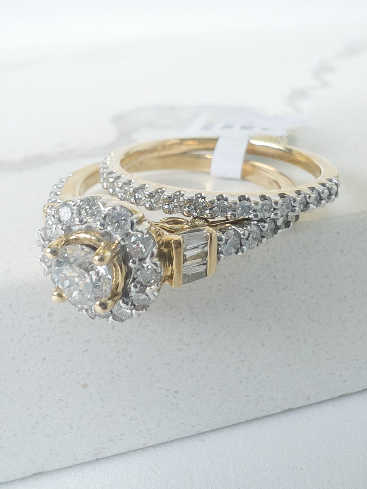 14k Yellow Gold Diamonds Engagement Rings 1.0ct - Cleopatra Jewelers