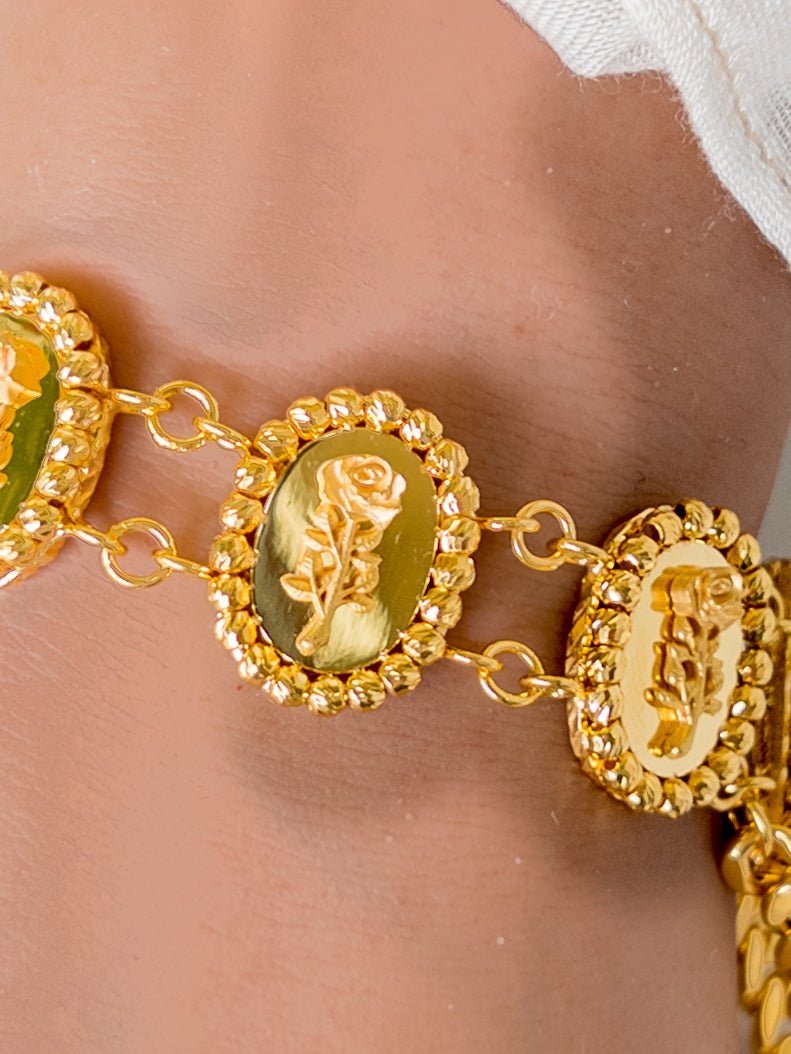 21k Coin Bracelet Gold - Cleopatra Jewelers