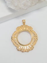 21k Coin Frame Pendants - Cleopatra Jewelers