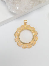 21k Coin Frame Pendants - Cleopatra Jewelers