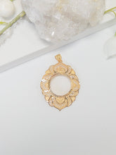 21k Coin Frame Pendants - Cleopatra Jewelers