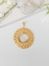 21k Coin Frame Pendants - Cleopatra Jewelers