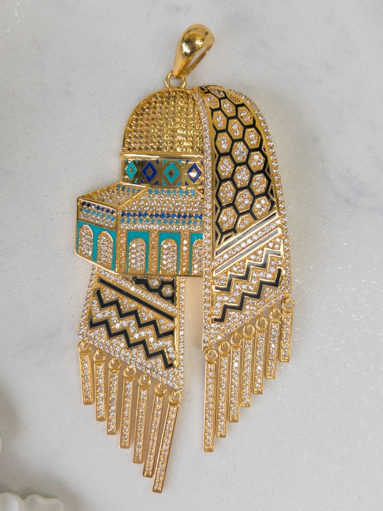21k Gold Al Aqsa Pendants - Cleopatra Jewelers