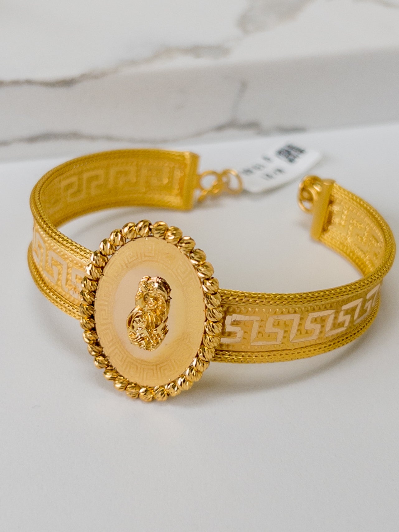 21k Gold Bangle - Cleopatra Jewelers
