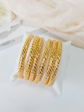 21k Gold Bangles Set - Cleopatra Jewelers