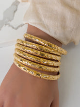 21k Gold Bangles Set - Cleopatra Jewelers