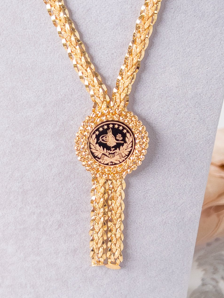 21k Gold Coin Necklace - Cleopatra Jewelers