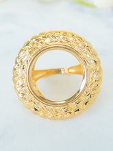 21k Gold Coin Ring - Cleopatra Jewelers