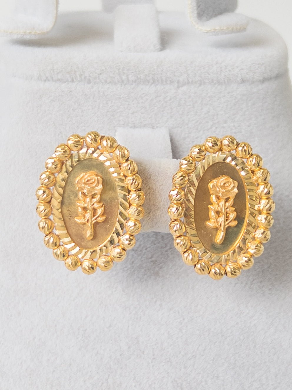 21k Gold Earrings - Cleopatra Jewelers