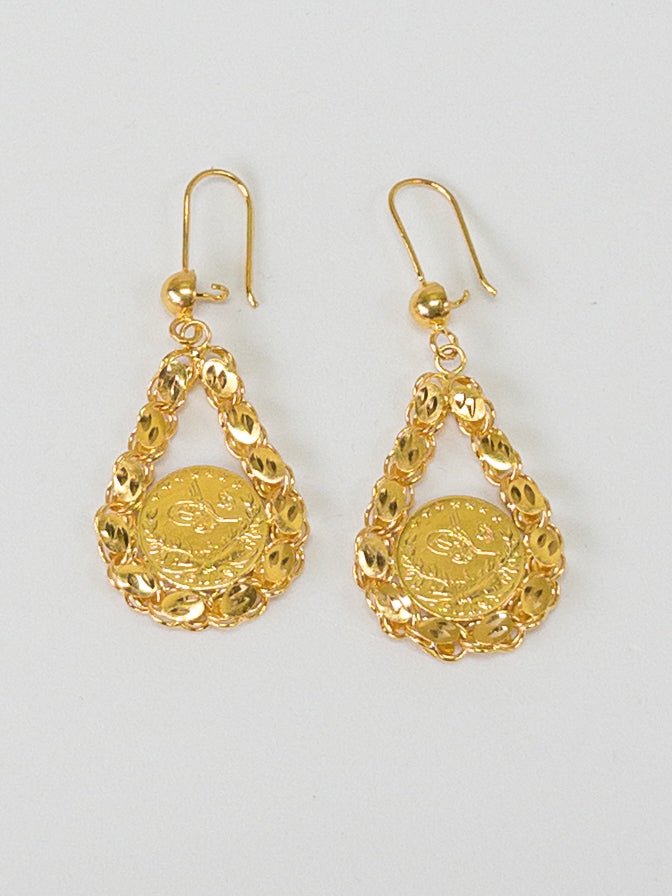 21k Gold earrings - Cleopatra Jewelers