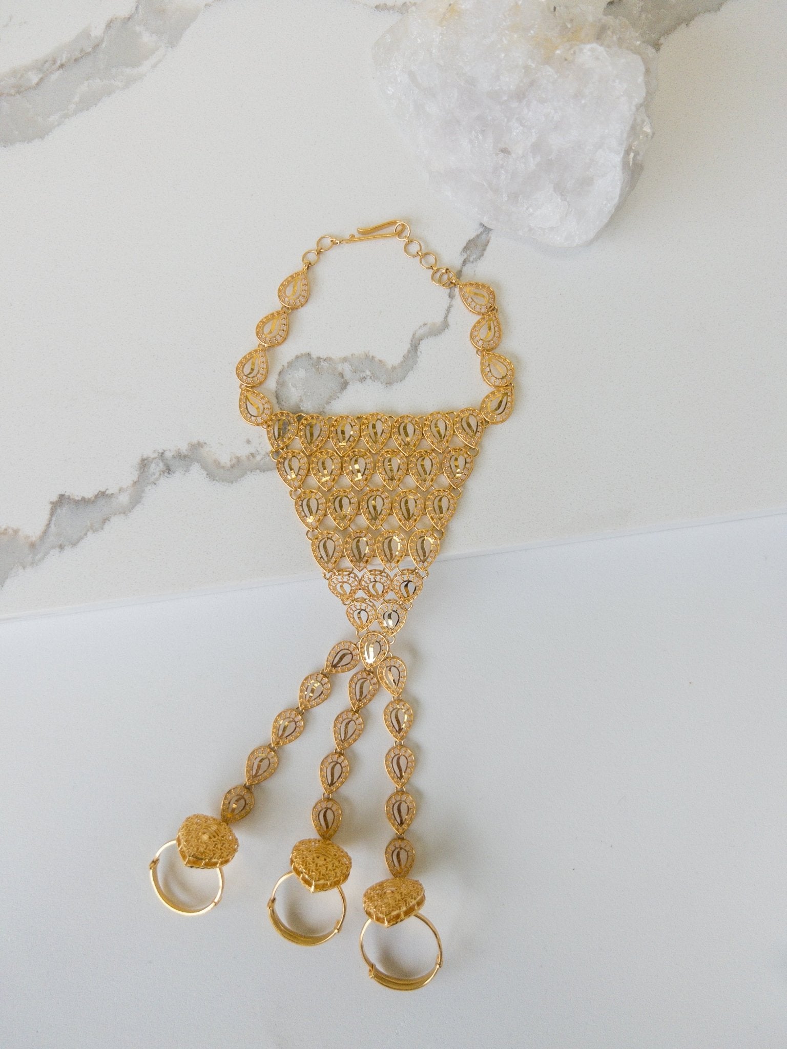 21k Gold Kaf Bracelet - Cleopatra Jewelers