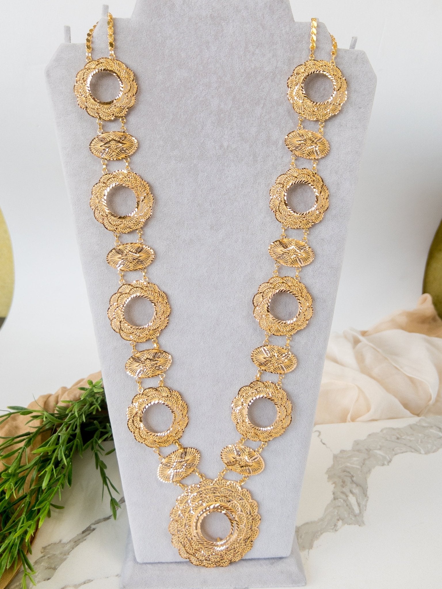 21k Gold Klada Necklace – Cleopatra Jewelers