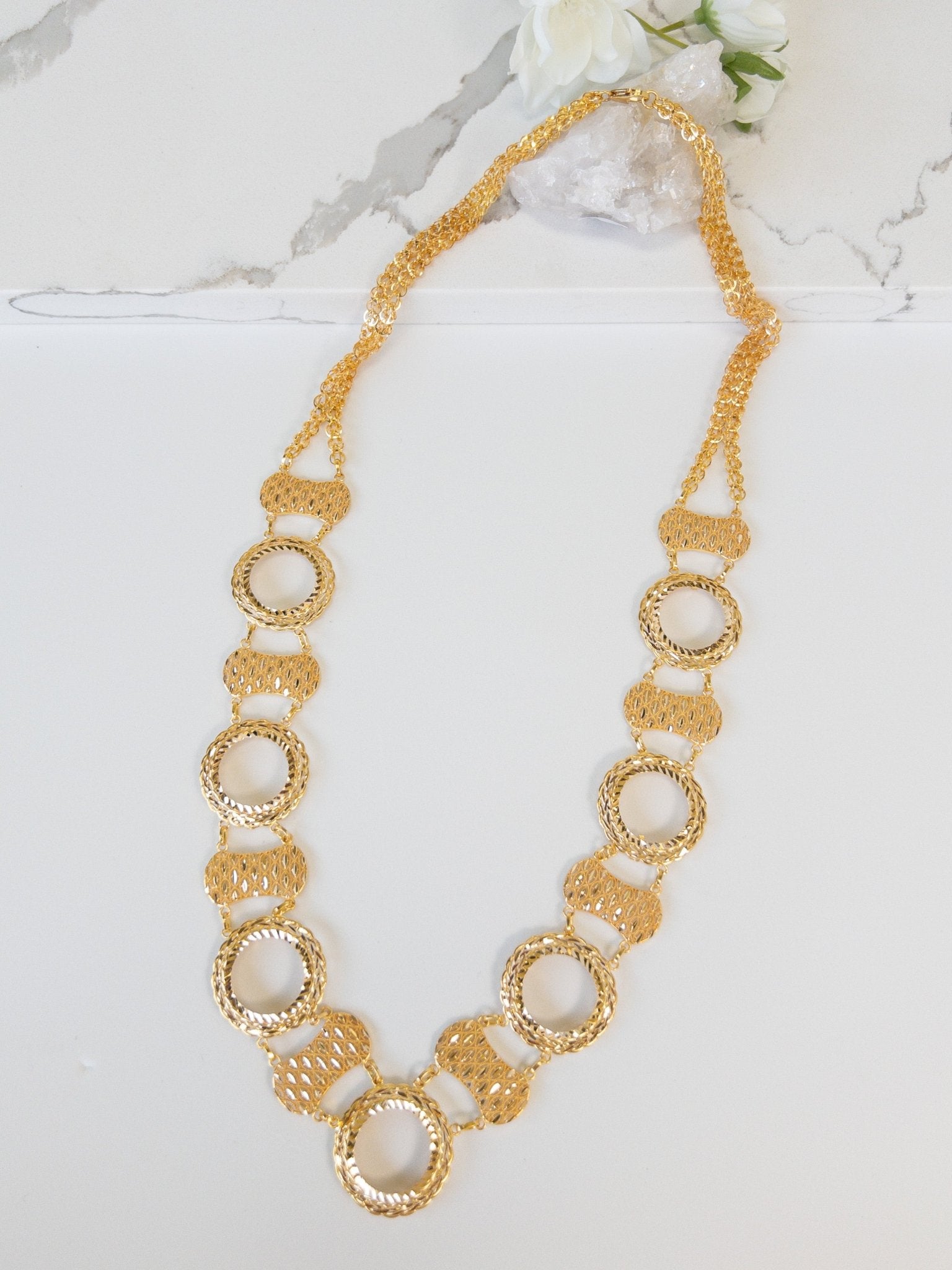 21k Gold necklace - Cleopatra Jewelers