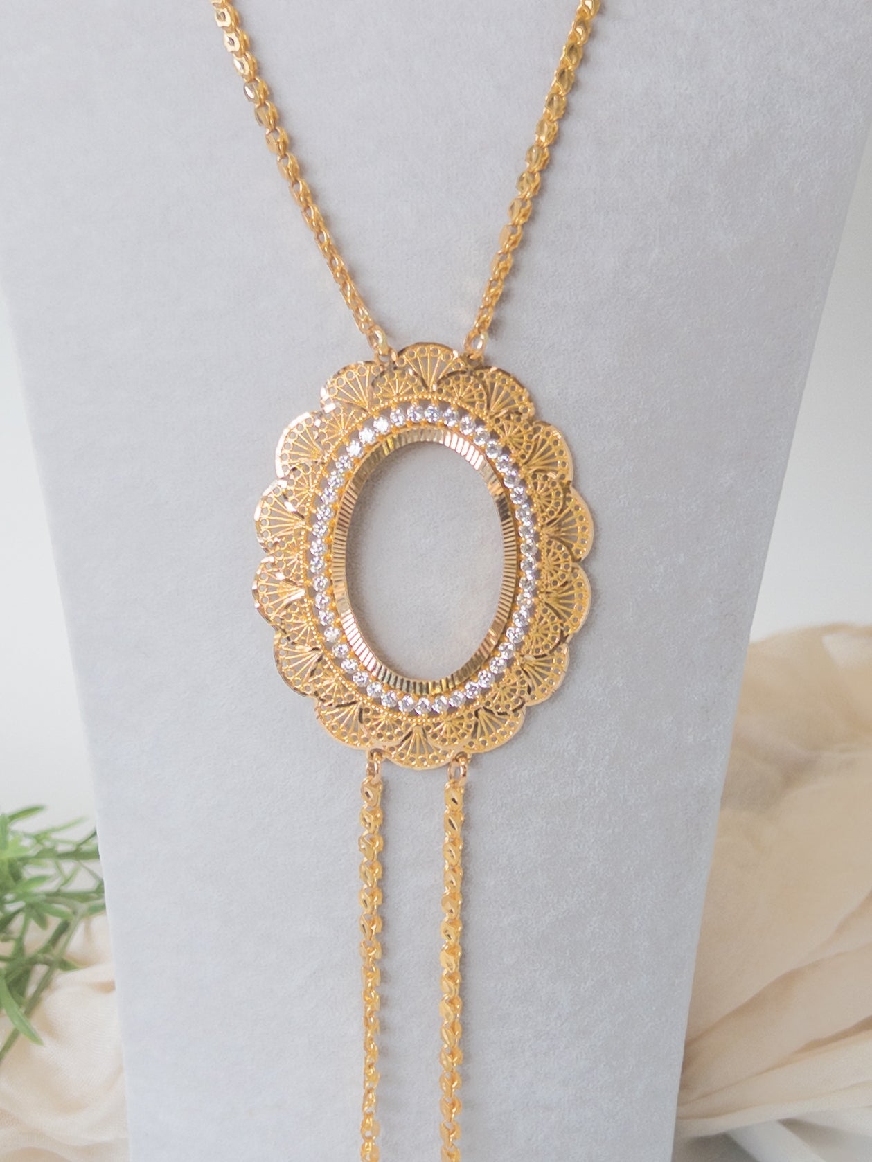 21k Gold Necklace - Cleopatra Jewelers