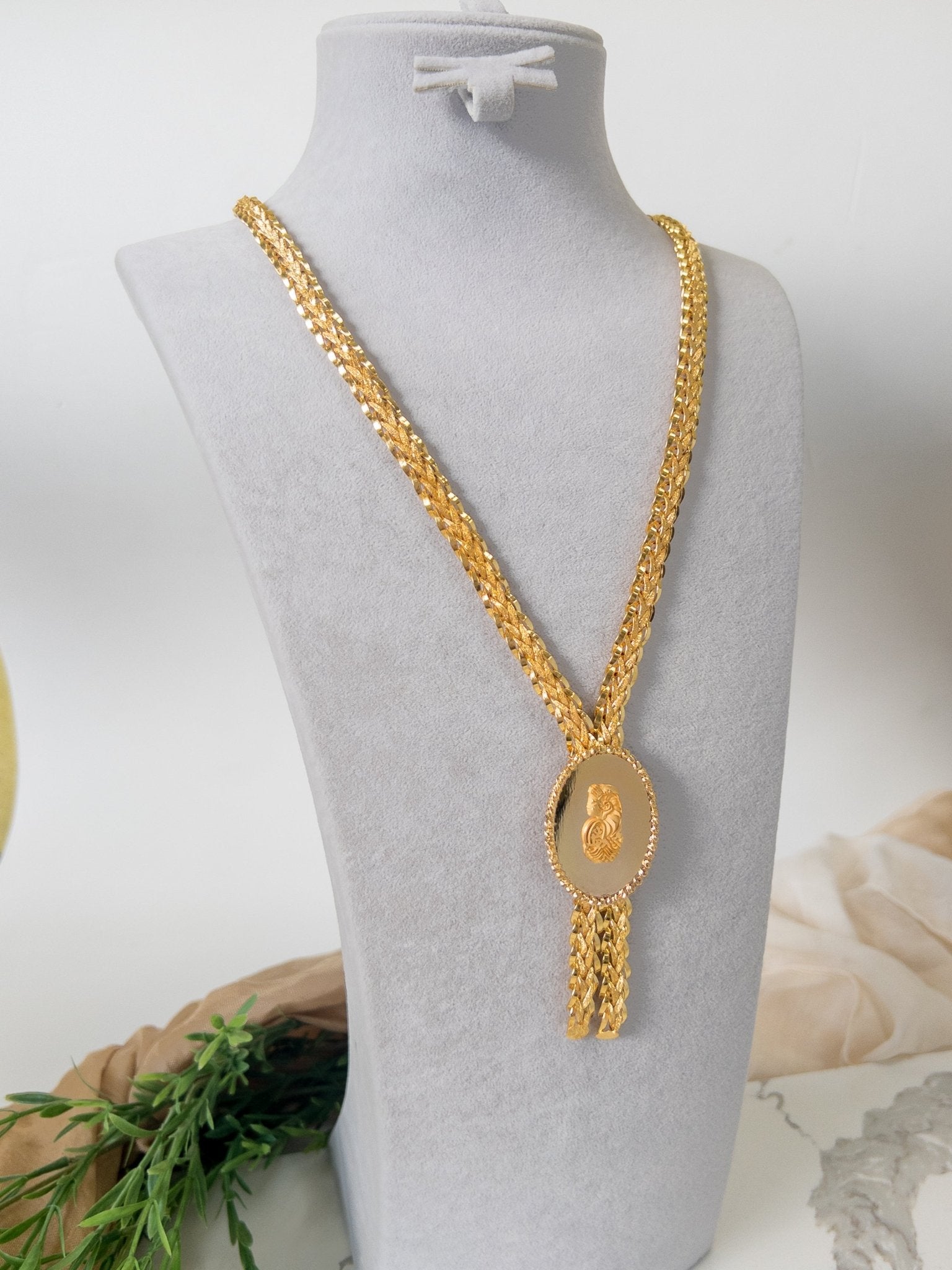 YELLOW GOLD NECKLACE, 21K, Weight:53.6g, YGNECKLACE21K091 - Baladna Jewelry