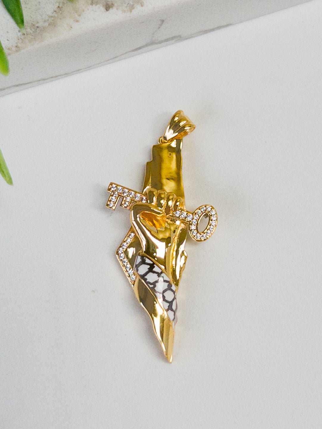 21k Gold Pendants Palestine - Cleopatra Jewelers