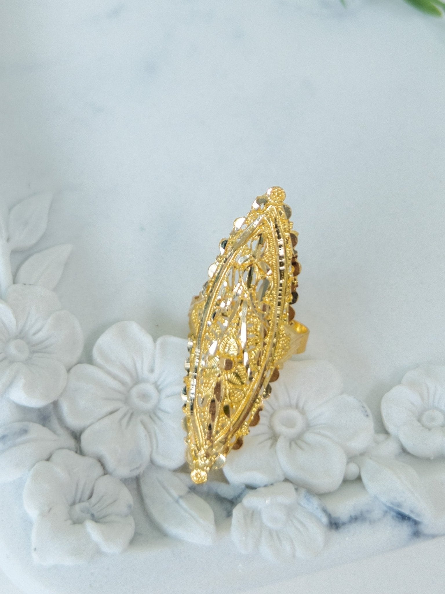 21k Gold Ring - Cleopatra Jewelers