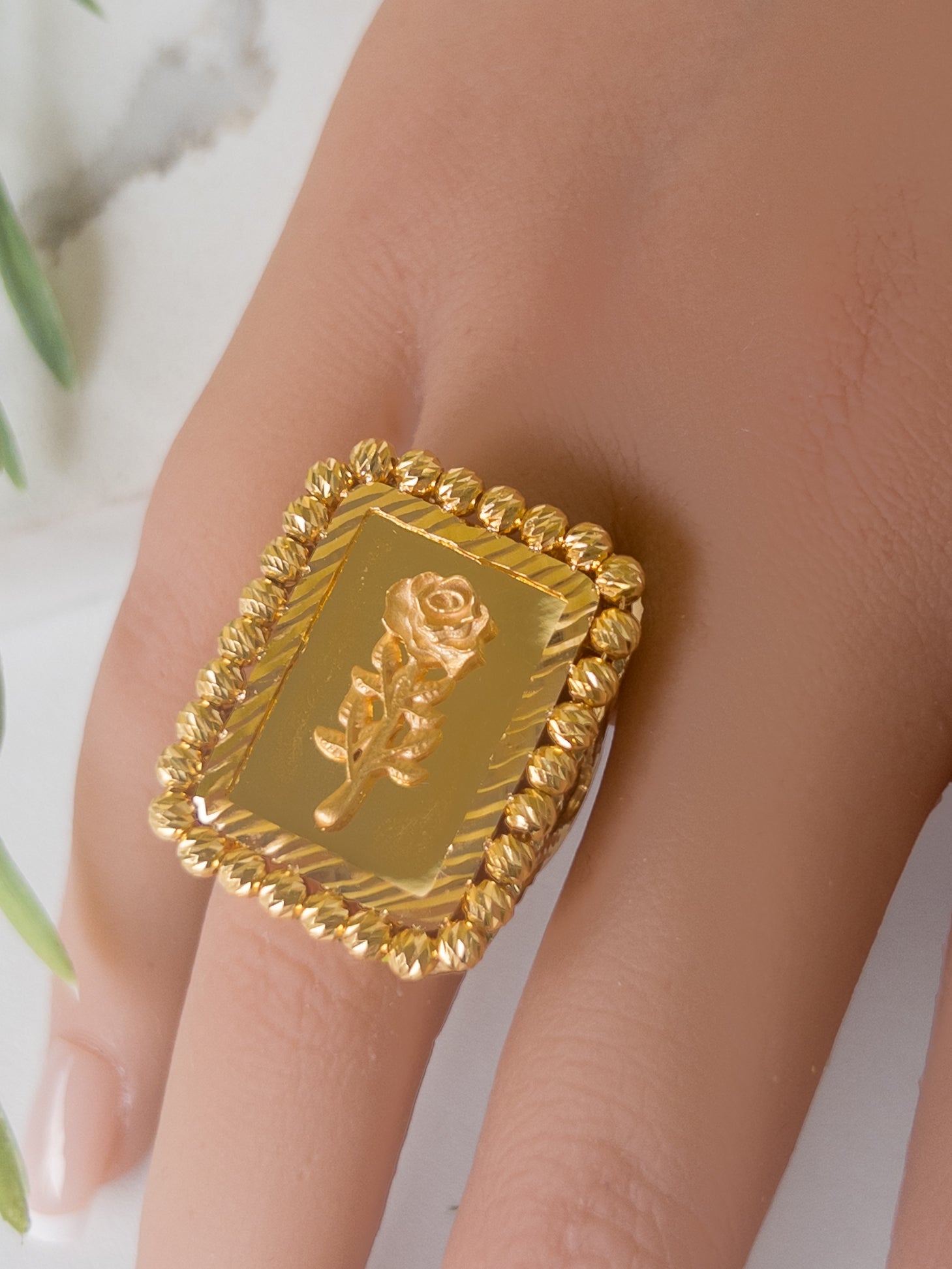 21k Gold Ring - Cleopatra Jewelers