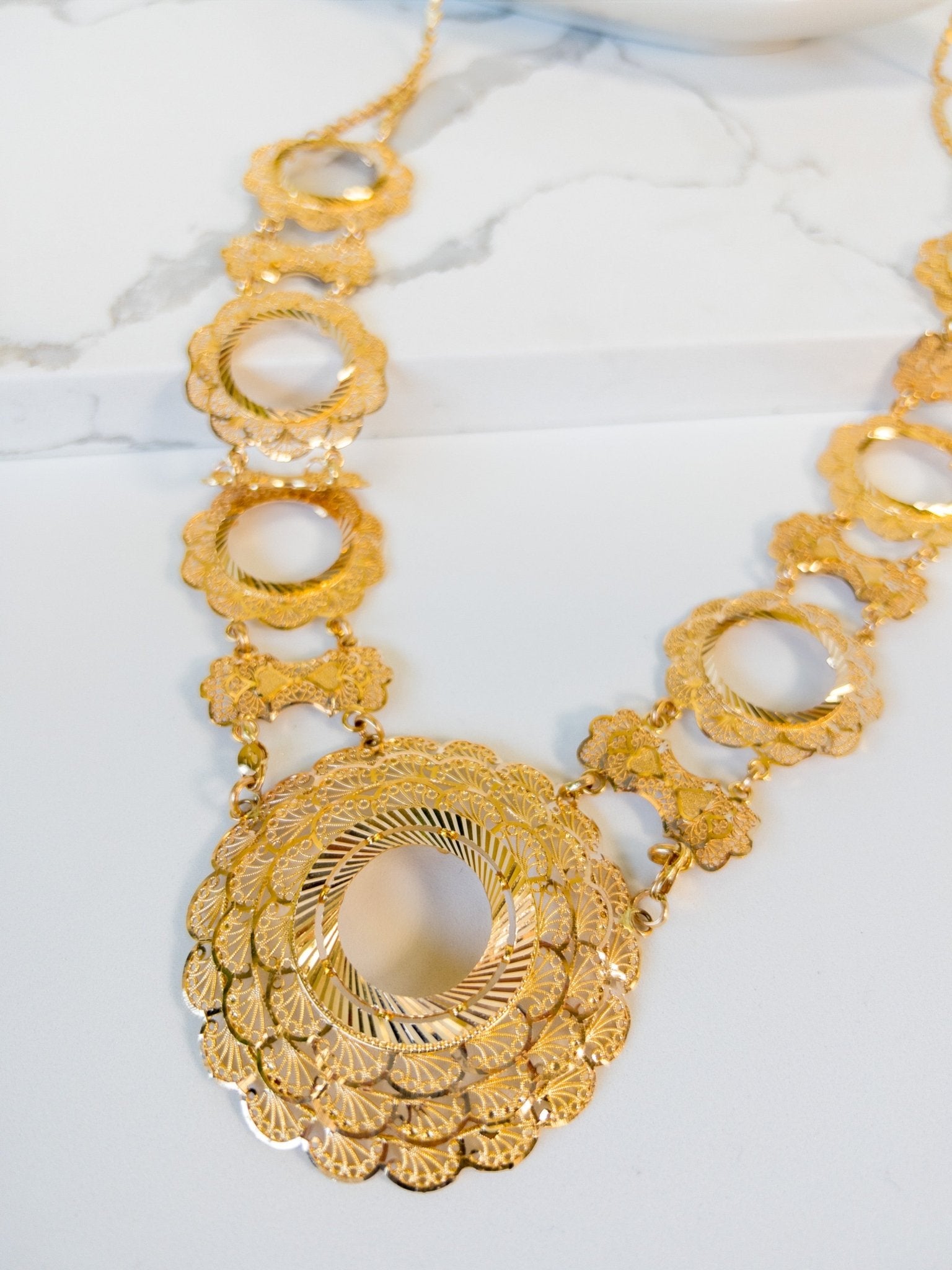 21k Klada Necklace - Cleopatra Jewelers