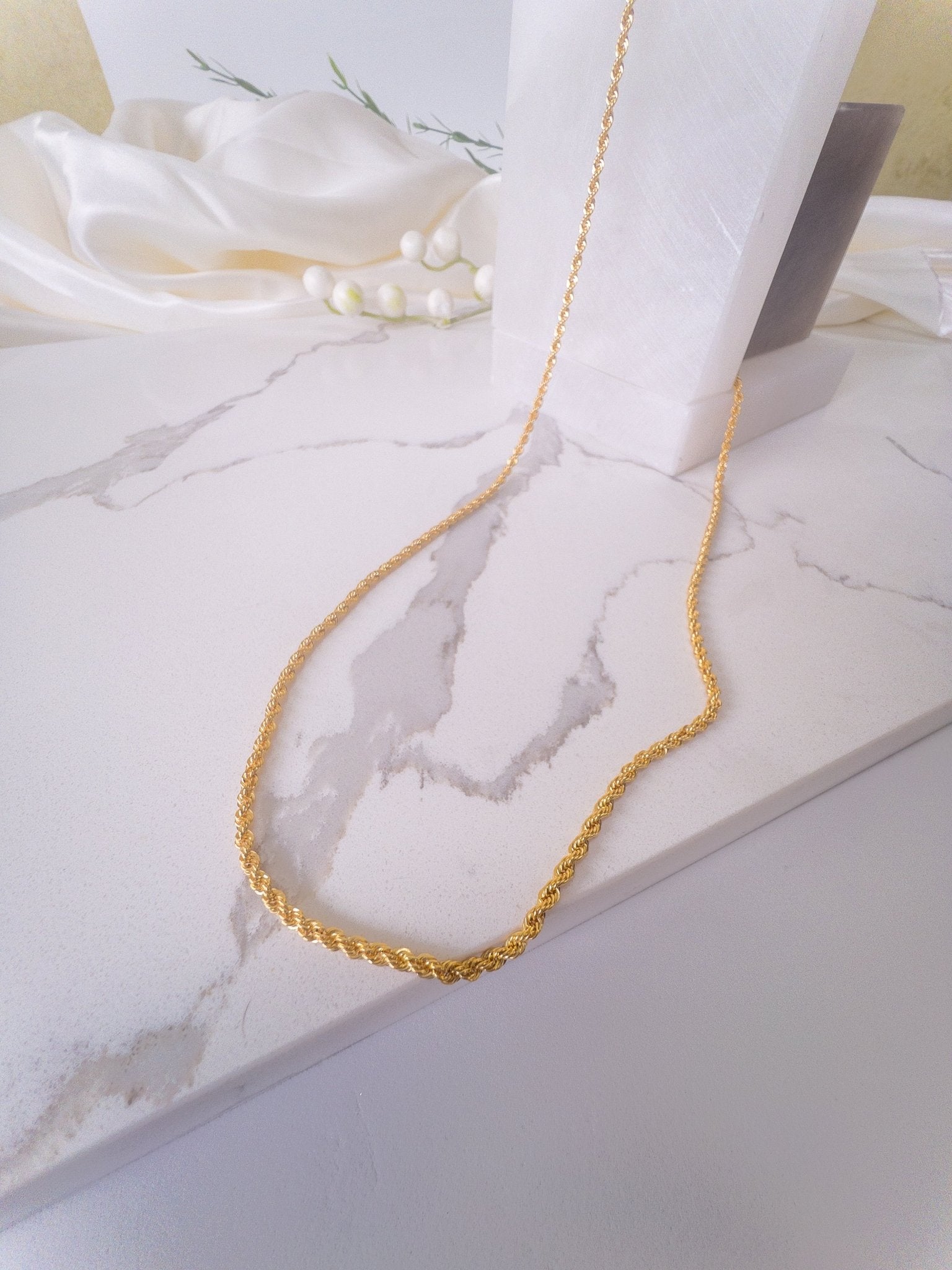 21k Yellow Gold Chain - Cleopatra Jewelers