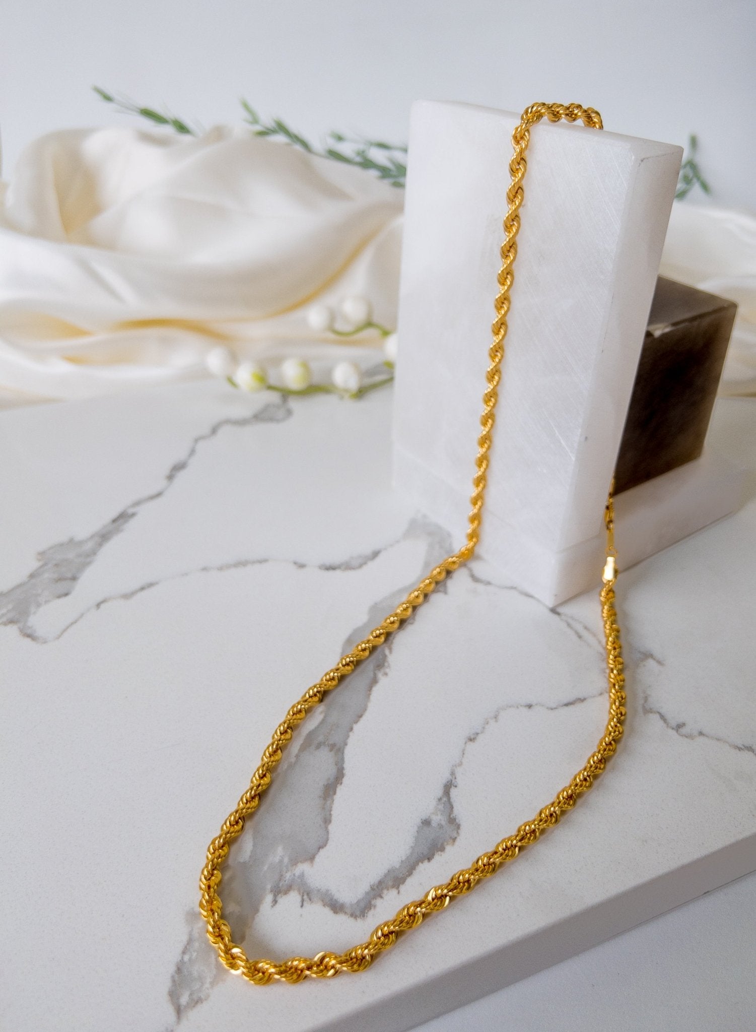 21k Yellow Gold Chain - Cleopatra Jewelers